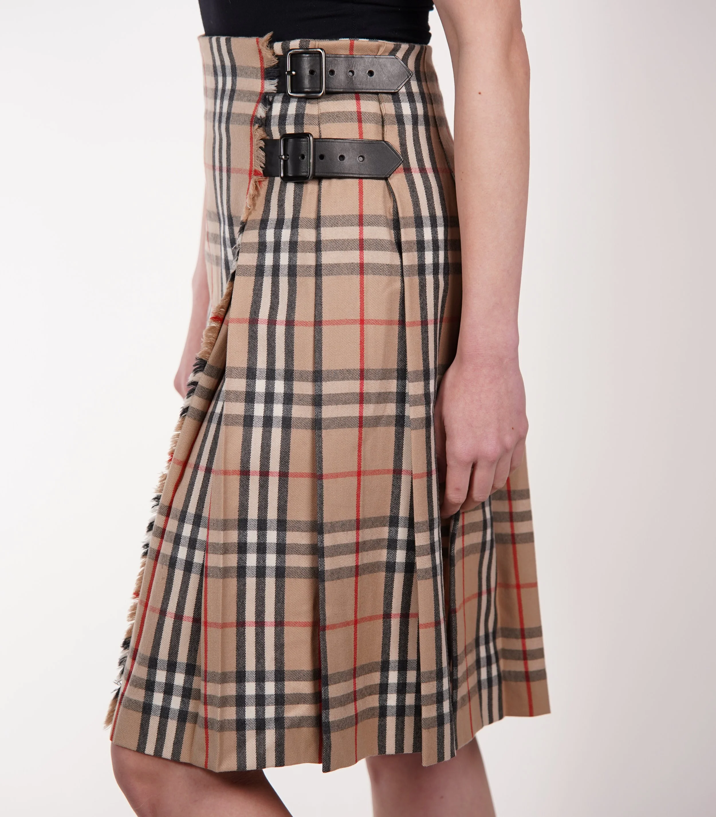 Burberry Grey Check Wool Mini Kilt — Check It Vintage